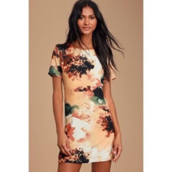 Lulus Dresses & Skirts - Lulu's Camaraderie Watercolor Shift Dress - Size XS
